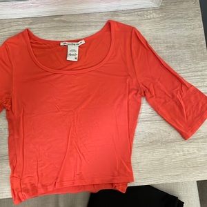 Coral colored American rag crop top